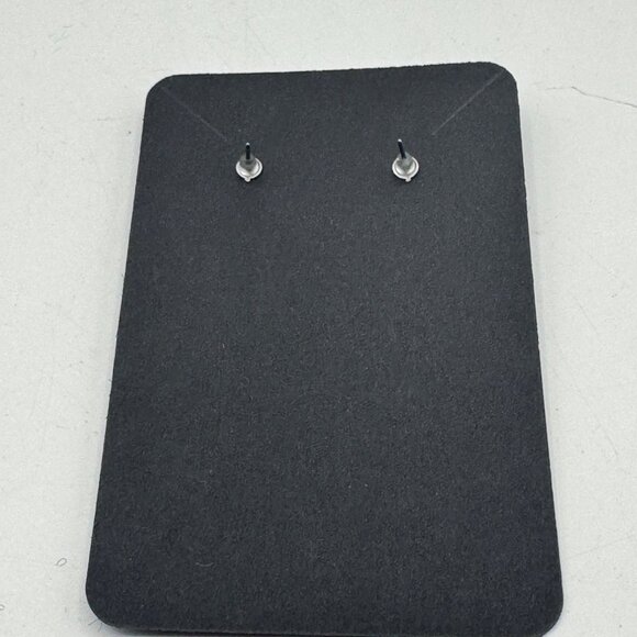 Peach Colored Textured Round Stud Earrings Silver-tone Metal - Picture 3 of 3